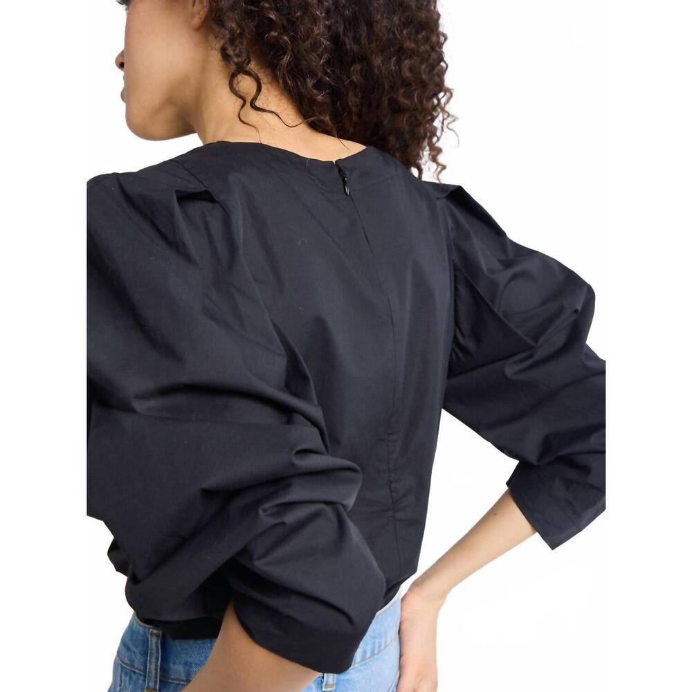 NEW MILLE lila puffed top in black - Picture 4 of 8